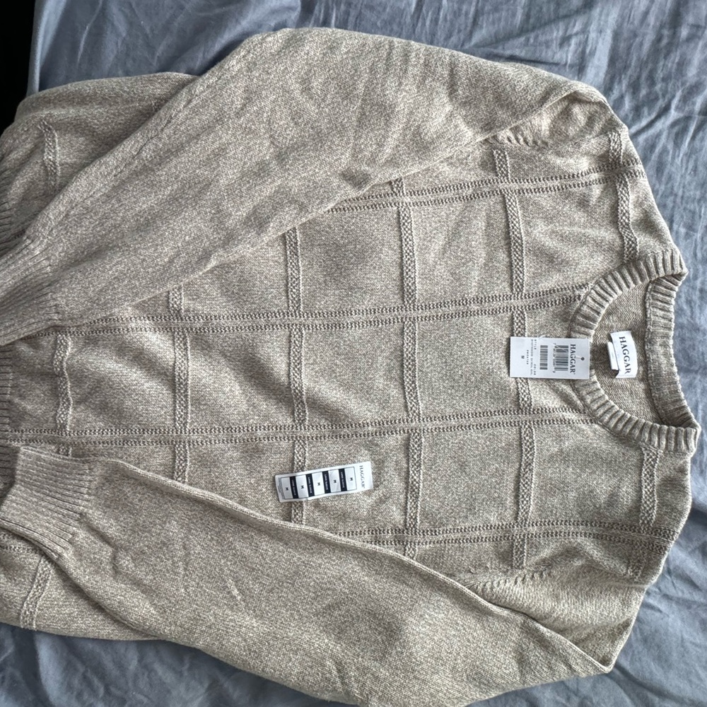 Men’s haggar new w tags  Beige Sweater